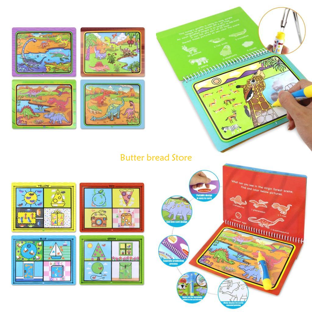Reusable Water Magic Coloring Book - W89C Magical Water Drawing Pad Reusable