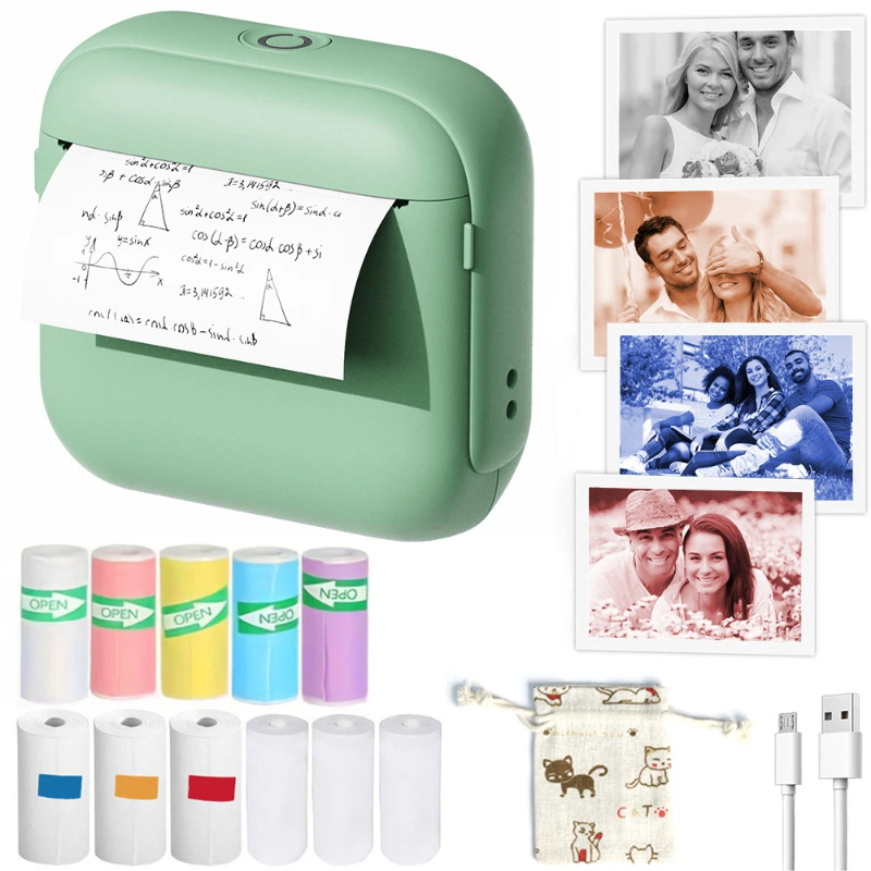 Mini Pocket Thermal Printer Paper Roll - Mini Pocket Bluetooth Inkless Thermal Printer