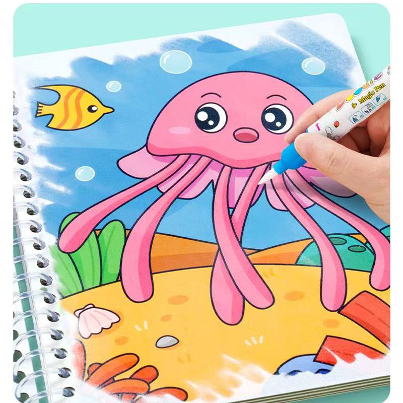 Magic Water Drawing Book Child - Reusable Water Magic Coloring Book 评论和价格
