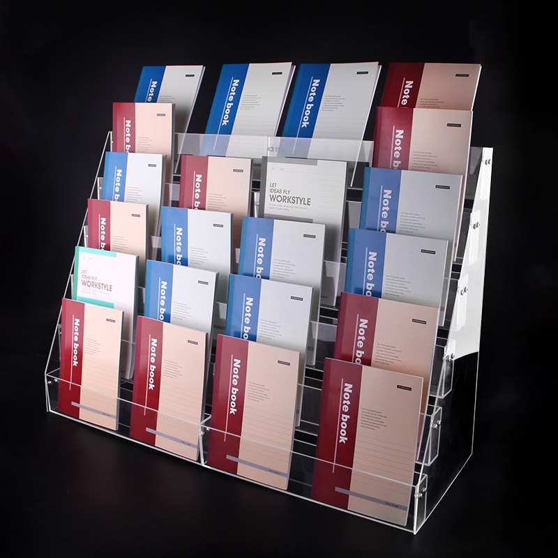 Stepped Clear Acrylic Notebook - Clear Acrylic Book Stand Holder 评论和价格