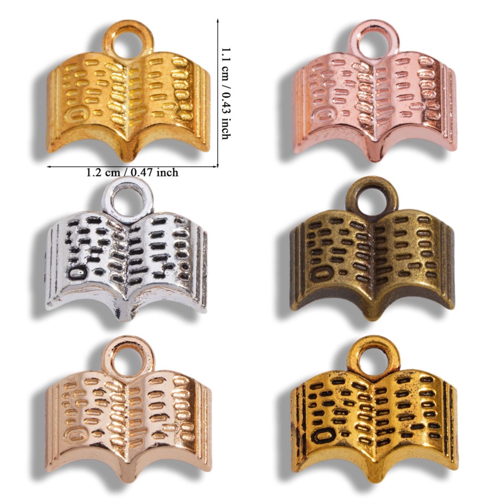 10/20/100pcs Charms Open Book  - Stationery Books 评论和价格
