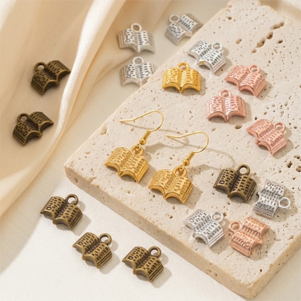 10/20/100pcs Charms Open Book  - Stationery Books 评论和价格