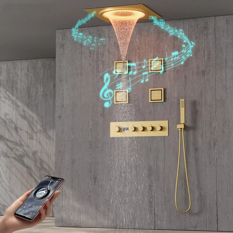 Smart LED Shower Set Bathroom  - Music 评论和价格