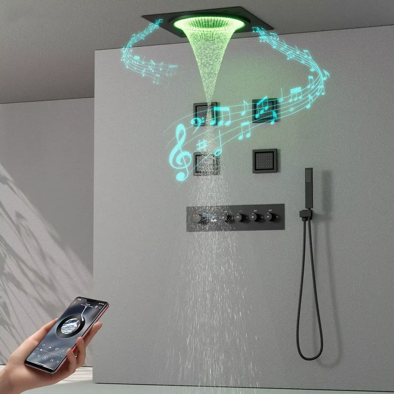 Smart LED Shower Set Bathroom  - Music 评论和价格