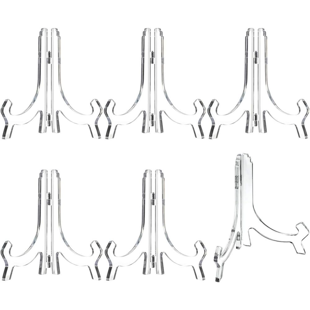 6 Pack 7 Inch Clear Acrylic Ea - Clear Acrylic Book Stand Holder 评论和价格
