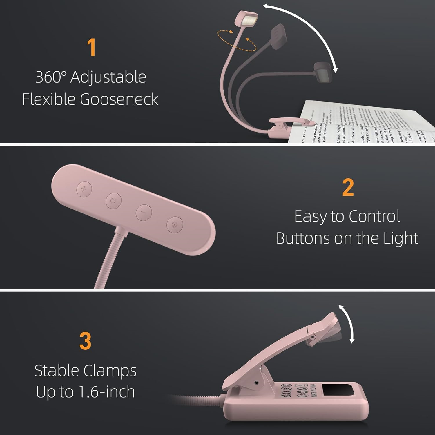 Reading Lamp Book Clamp Black/ - Books 评论和价格