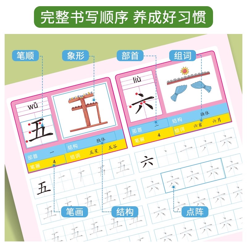 2 Books Preschool 800 Chinese  - Chinese Calligraphy Practice Book 评论和价格