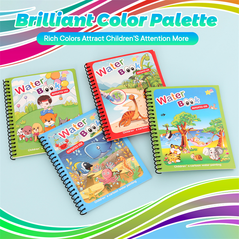 Montessori Toys Reusable Color - Reusable Water Magic Coloring Book 评论和价格