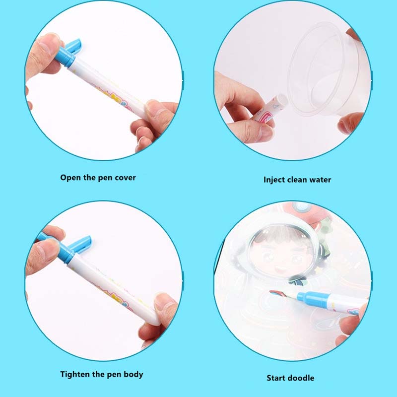 Hot Sale Reusable Magic Water  - Reusable Water Magic Coloring Book 评论和价格