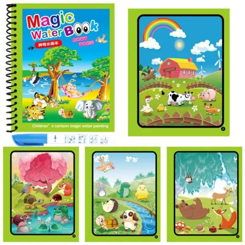 1pc Magic Water Coloring Book  - Reusable Water Magic Coloring Book 评论和价格