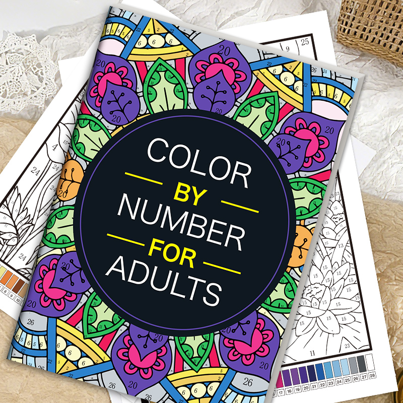Color by Number for Adults Col - Adult Coloring Book Stress Relief 评论和价格