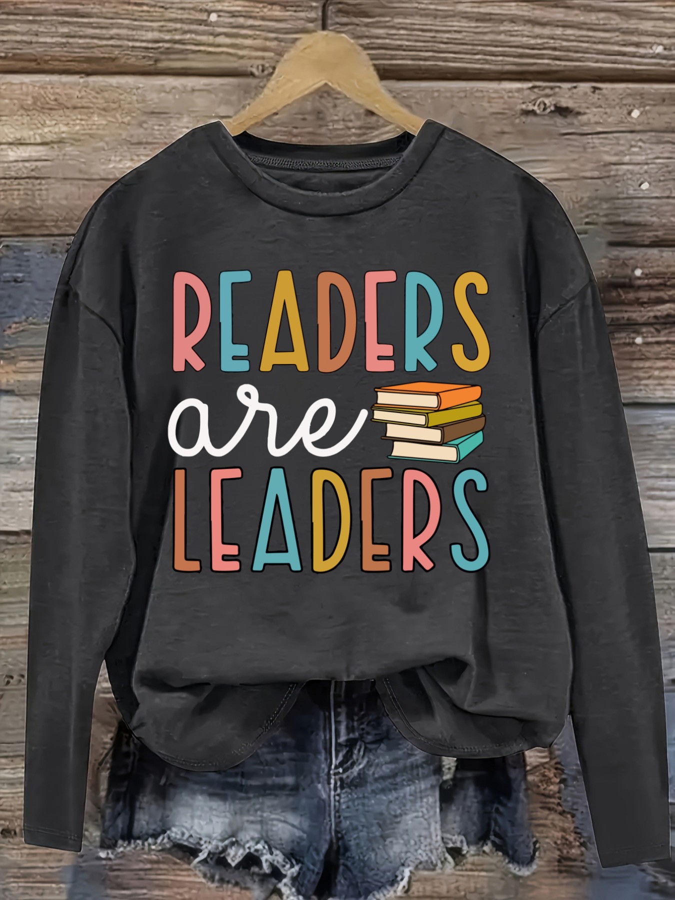 Women's Casual Long Sleeve Cre - Books 评论和价格