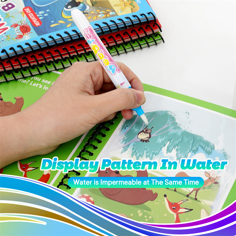 Montessori Toys Reusable Color - Reusable Water Magic Coloring Book 评论和价格