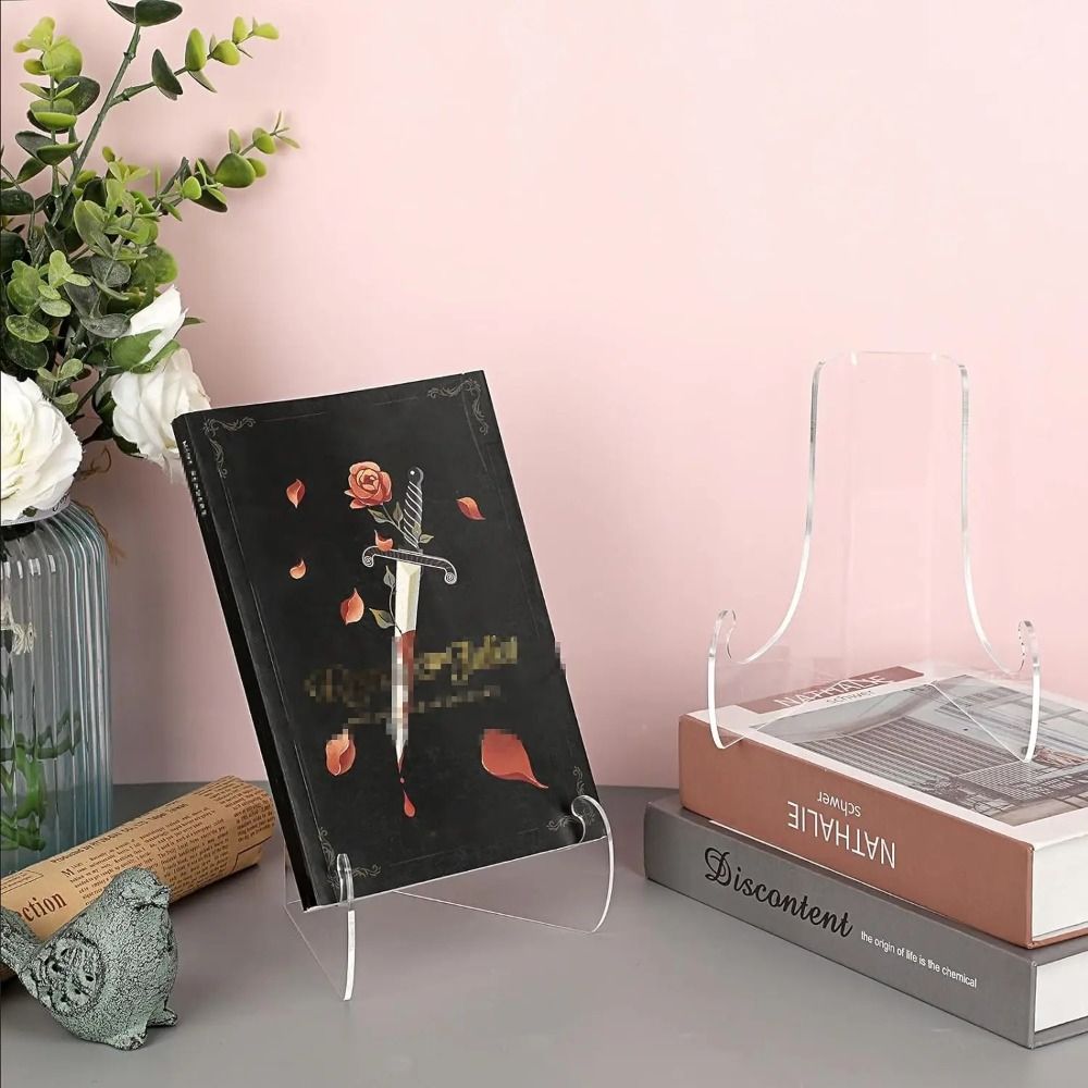 Tablet Holder Acrylic Flat Pla - Clear Acrylic Book Stand Holder 评论和价格