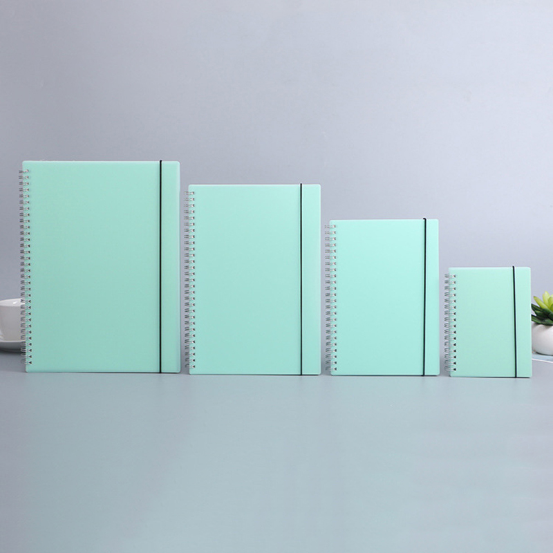 A6 A5 B5 A4 Green Spiral Book  - A5 Spiral Dotted Grid Notebook 评论和价格
