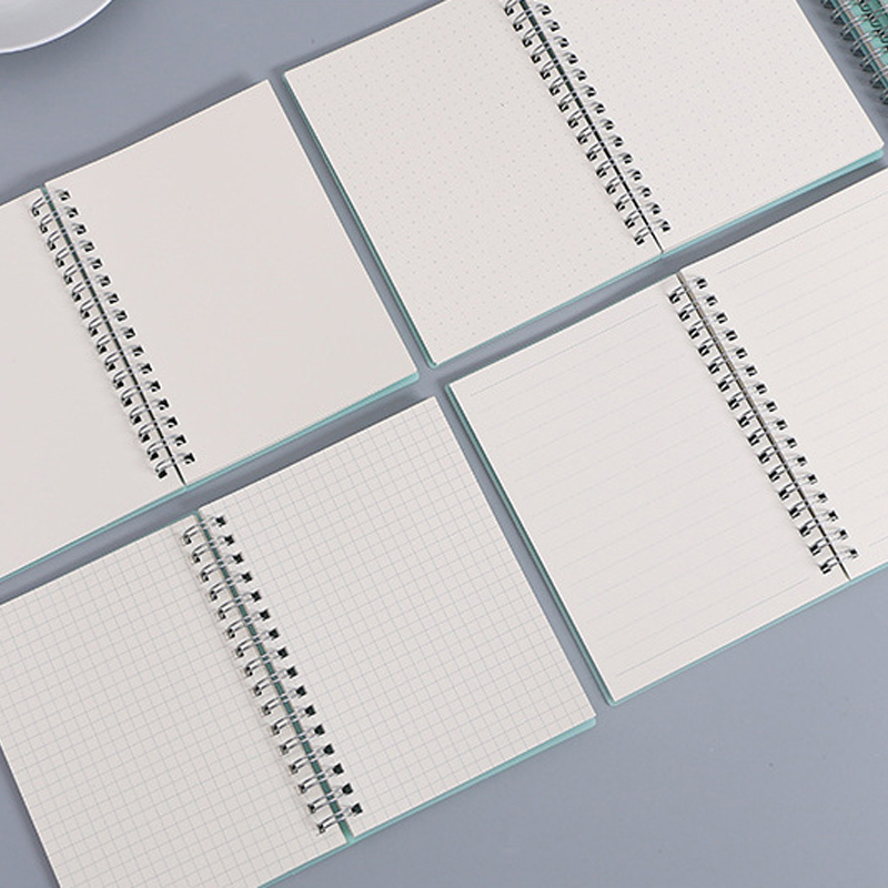 A6 A5 B5 A4 Green Spiral Book  - A5 Spiral Dotted Grid Notebook 评论和价格