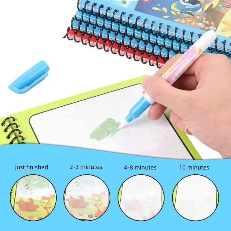 Cartoon Magic Water Drawing Bo - Reusable Water Magic Coloring Book 评论和价格