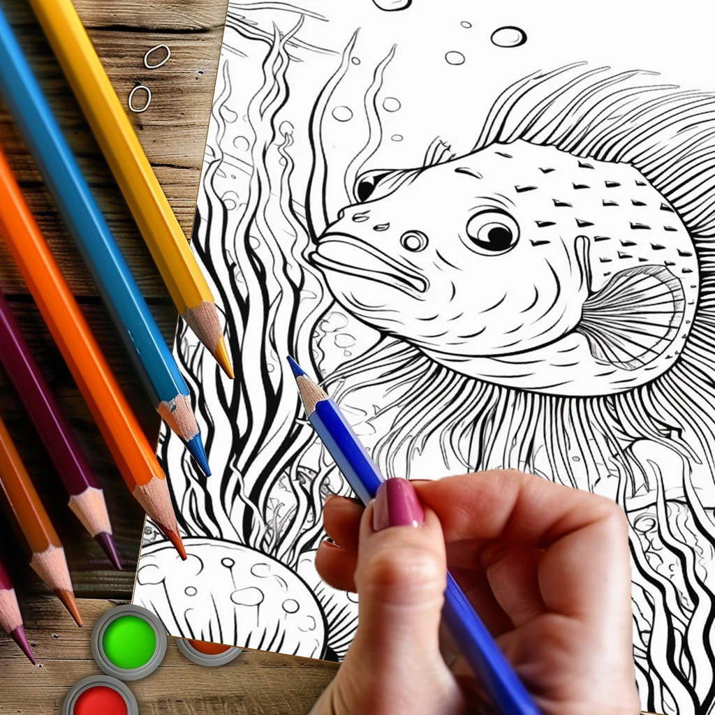 Summer Underwater Coloring Boo - Adult Coloring Book Stress Relief 评论和价格