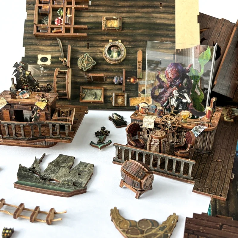 Miniature DIY Wooden New World - Diy Wooden Book Nook Kit Shelf Insert 评论和价格