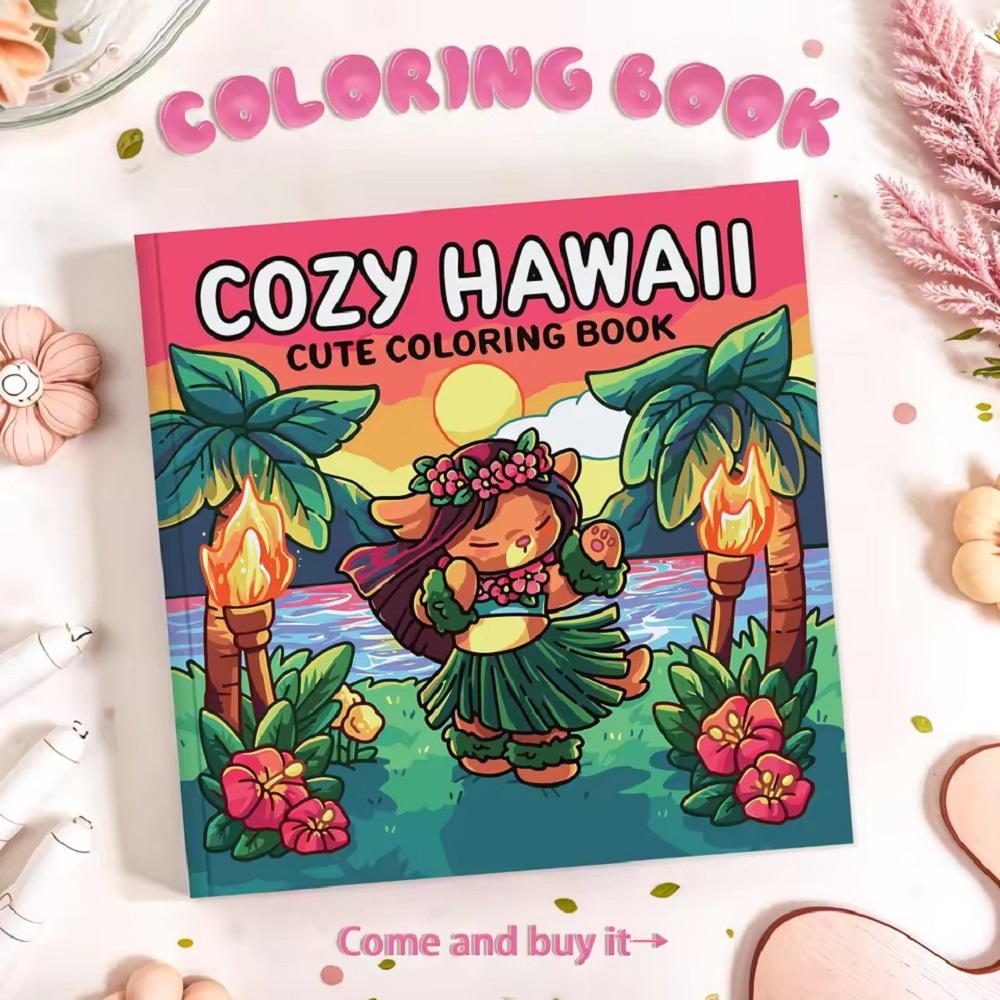 Cozy Nawaii Cute Adult Colorin - Adult Coloring Book Stress Relief 评论和价格