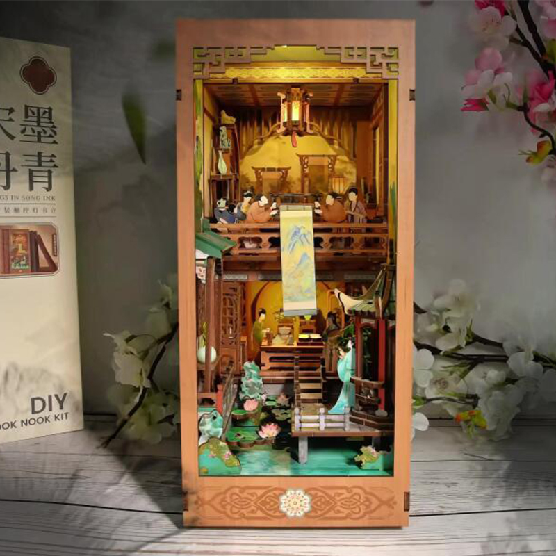 DIY Wooden Book Nook Shelf Ins - Diy Wooden Book Nook Kit Shelf Insert 评论和价格