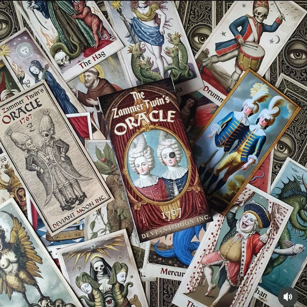 6*12cm The Zammer Twins 1st Ed - Tarot Deck With Guidebook 评论和价格