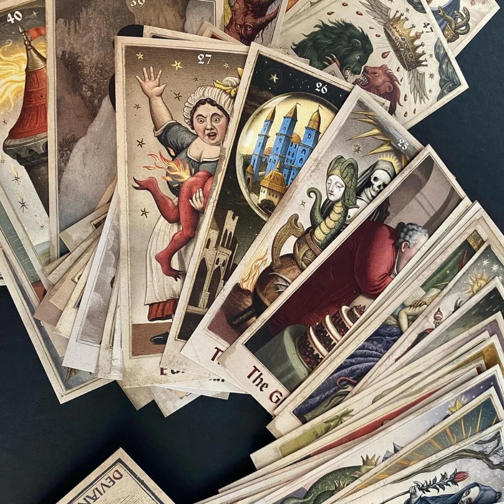 6*12cm The Zammer Twins 1st Ed - Tarot Deck With Guidebook 评论和价格