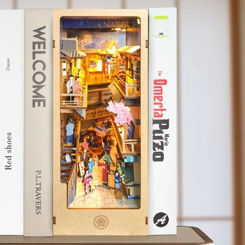 Japanese Retro DIY Wooden Book - Diy Wooden Book Nook Kit Shelf Insert 评论和价格