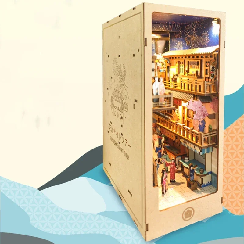Japanese Retro DIY Wooden Book - Diy Wooden Book Nook Kit Shelf Insert 评论和价格
