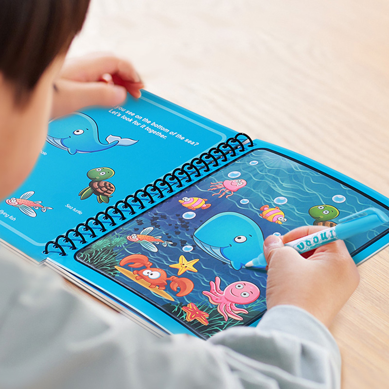 Magic Water Book with Pen Draw - Reusable Water Magic Coloring Book 评论和价格