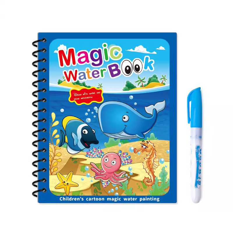 Magic Water Book with Pen Draw - Reusable Water Magic Coloring Book 评论和价格