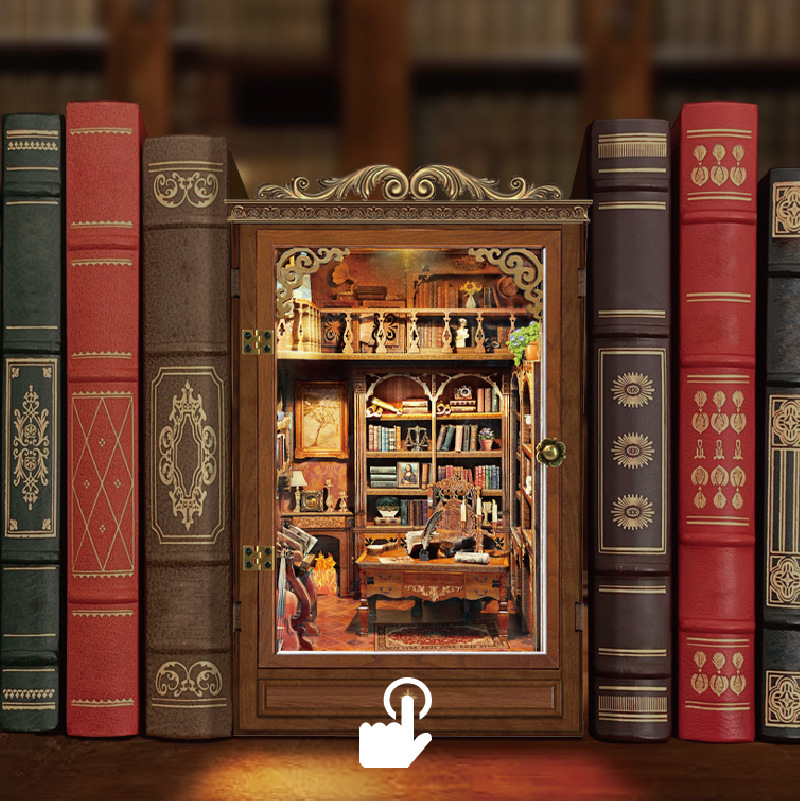 DIY Book Nook Shelf Insert Tim - Diy Wooden Book Nook Kit Shelf Insert 评论和价格