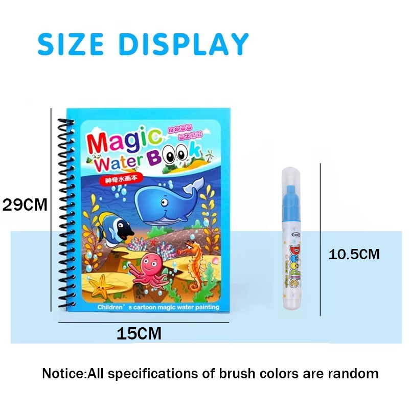 1pc Reusable Water Drawing Boo - Reusable Water Magic Coloring Book 评论和价格