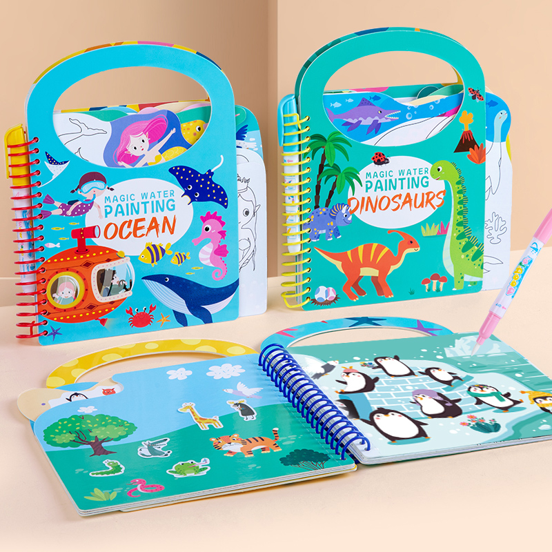 Magic Water Drawing Book for K - Reusable Water Magic Coloring Book 评论和价格