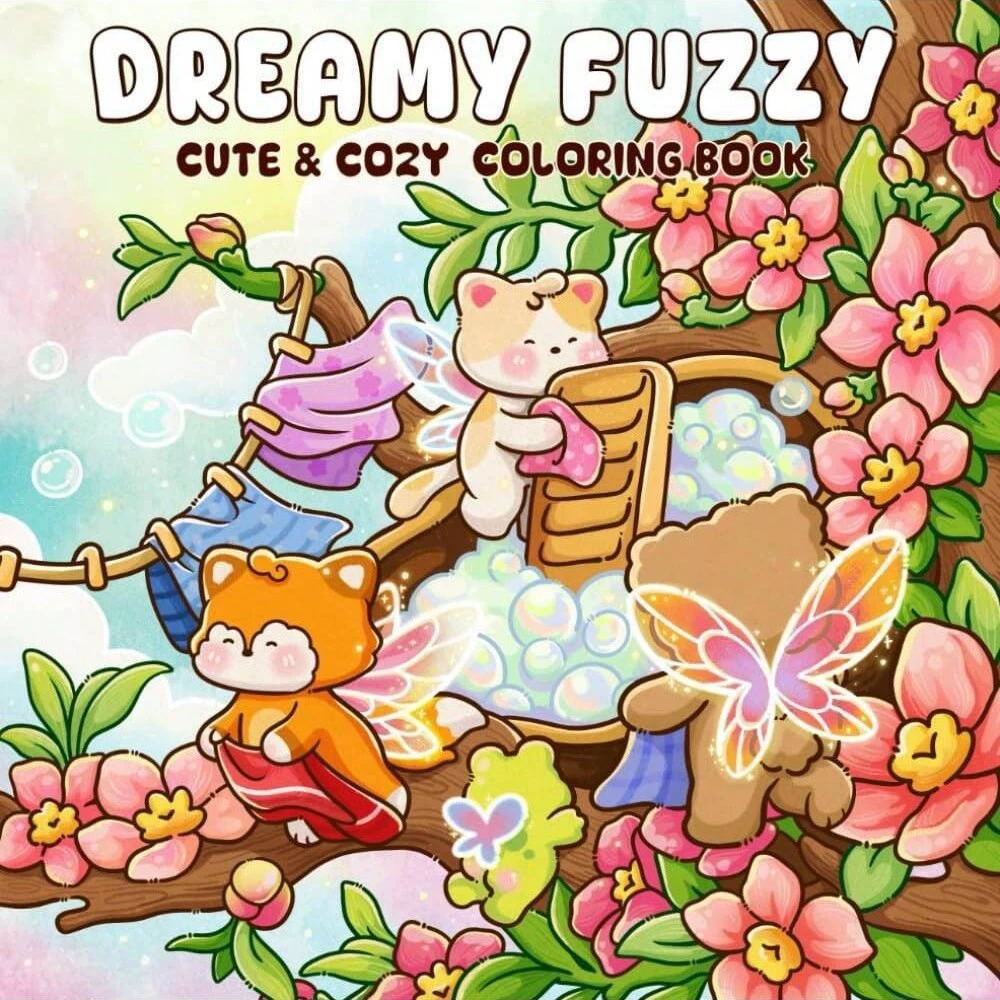 Dreamy Fuzzy Cute & Cozy Color - Adult Coloring Book Stress Relief 评论和价格