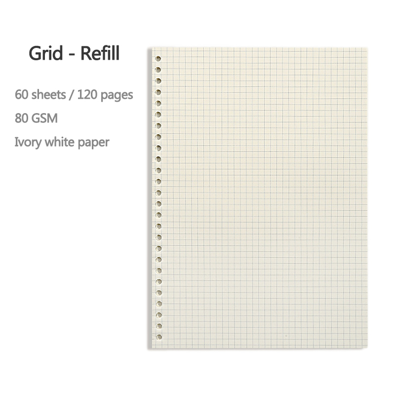 A5 B5 20Holes Loose-Leaf Noteb - A5 Spiral Dotted Grid Notebook 评论和价格