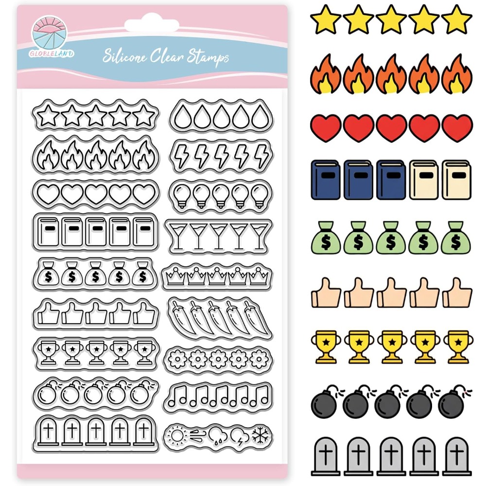 Star Ratings Clear Stamps for  - Blank Sheet Music Notebook 评论和价格