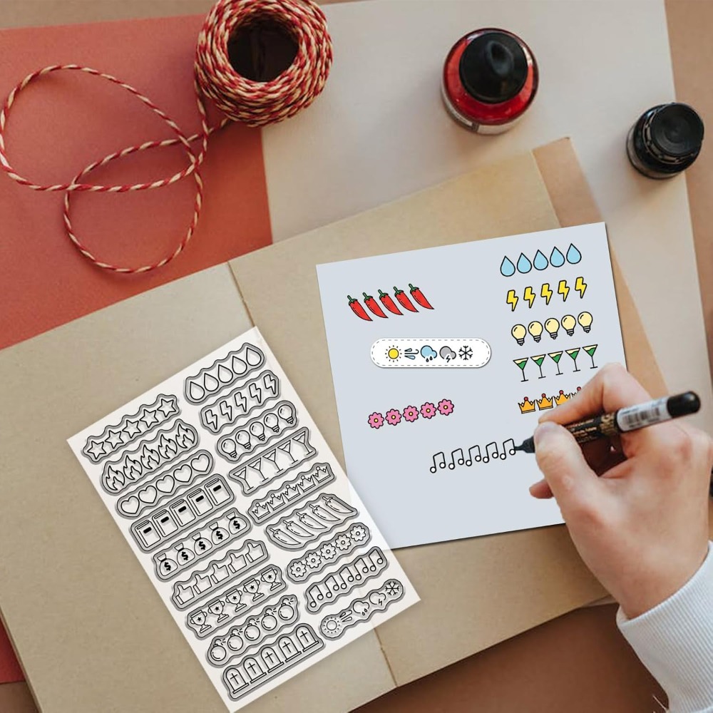 Star Ratings Clear Stamps for  - Blank Sheet Music Notebook 评论和价格