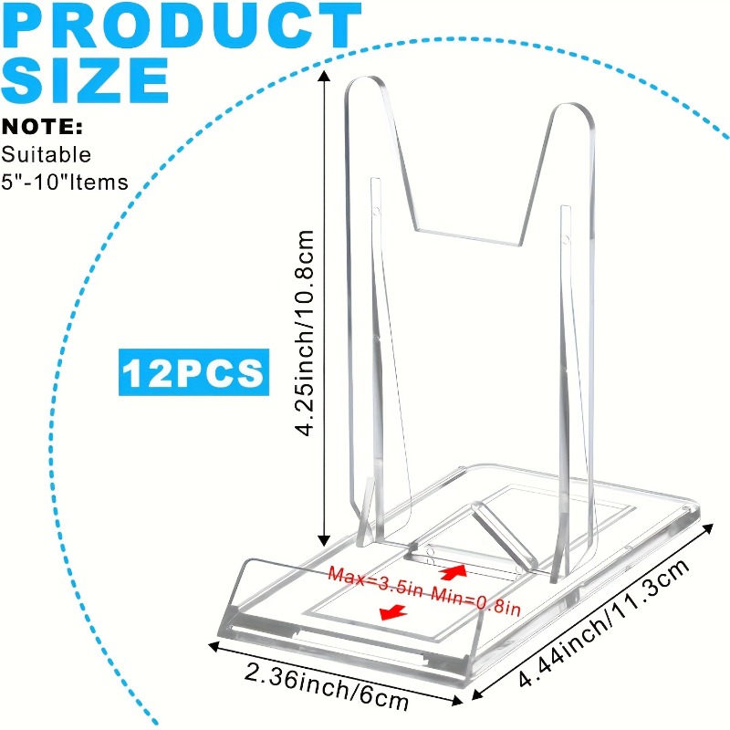 12pcs 5/ Clear Acrylic Display - Clear Acrylic Book Stand Holder 评论和价格