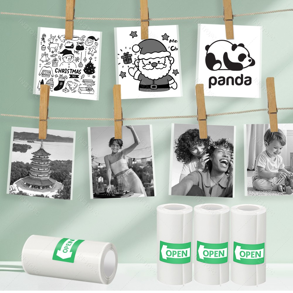 Printable Adhesive Paper 3~15  - Mini Pocket Thermal Printer Paper Roll 评论和价格