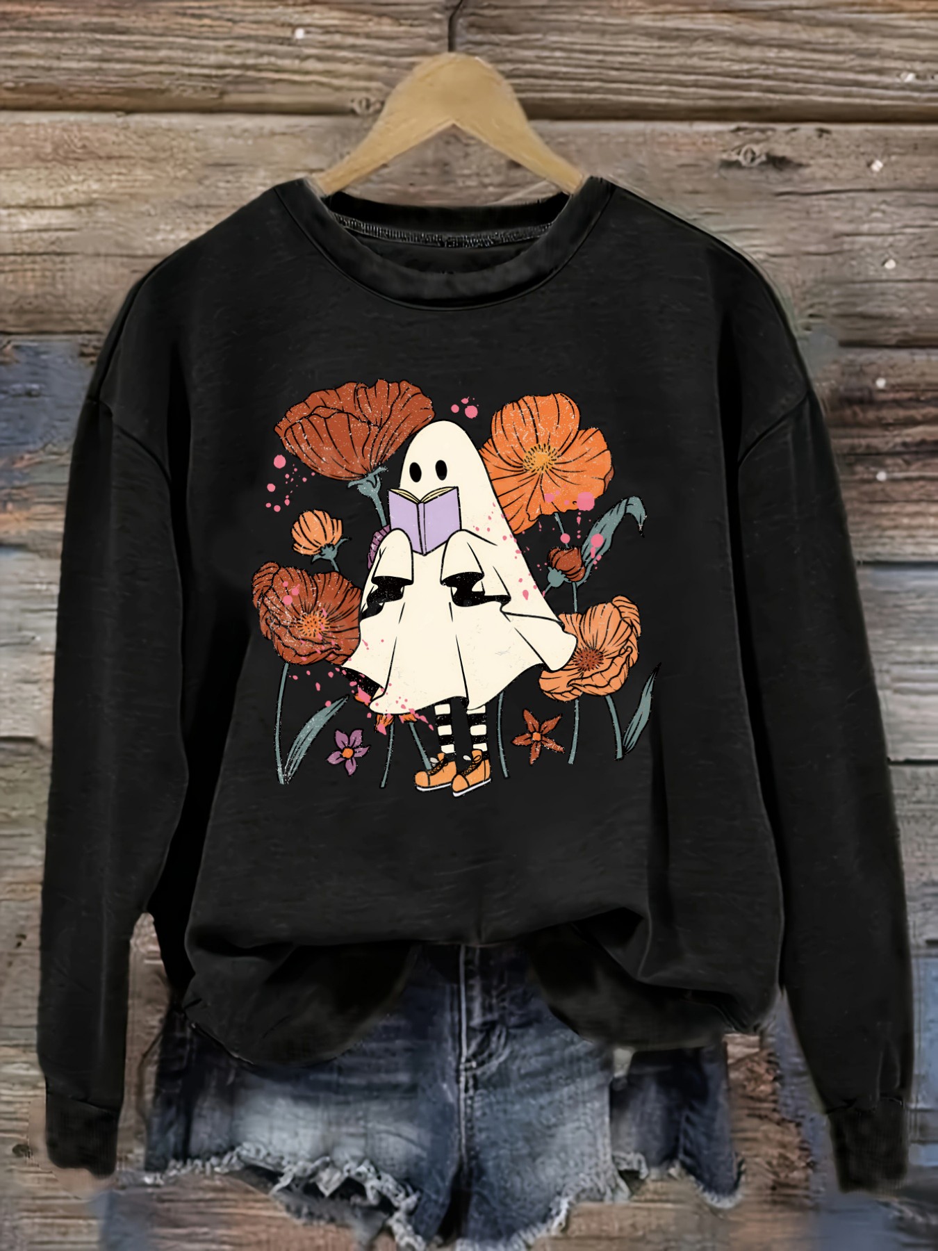 Women's Casual Long Sleeve Cre - Books 评论和价格