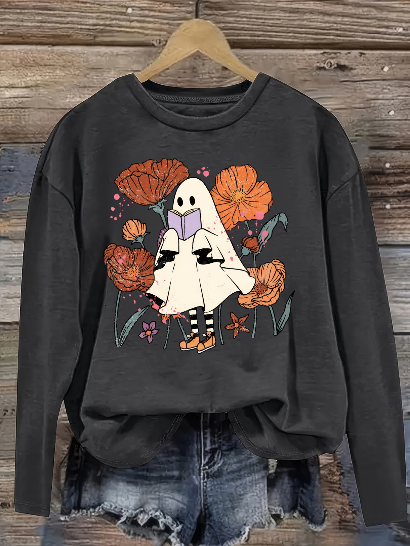Women's Casual Long Sleeve Cre - Books 评论和价格