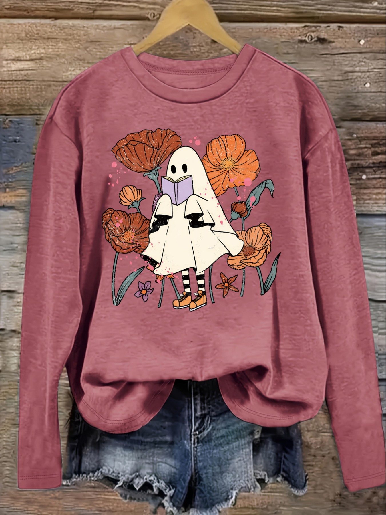 Women's Casual Long Sleeve Cre - Books 评论和价格
