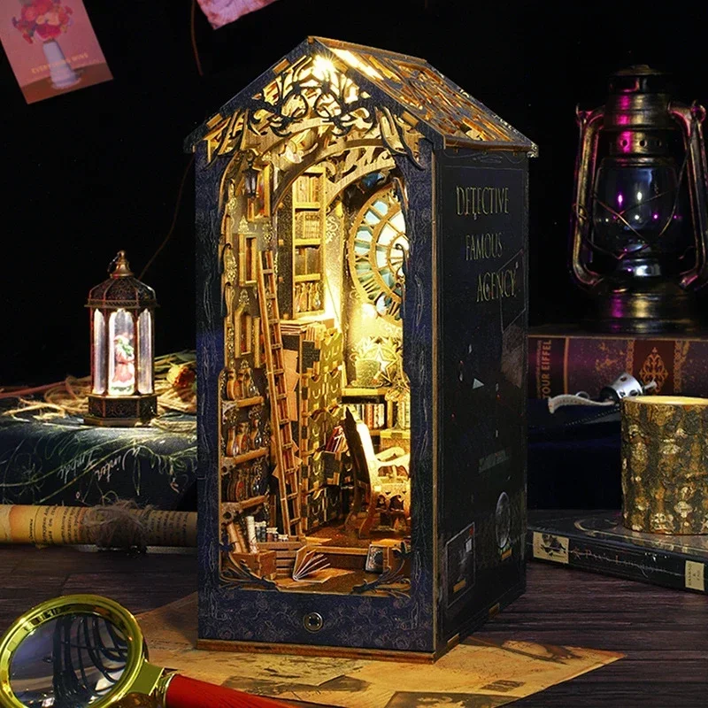 Retro DIY Wooden Book Nook She - Diy Wooden Book Nook Kit Shelf Insert 评论和价格