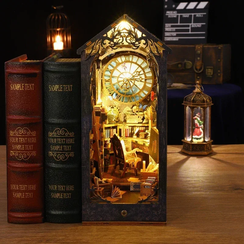 Retro DIY Wooden Book Nook She - Diy Wooden Book Nook Kit Shelf Insert 评论和价格